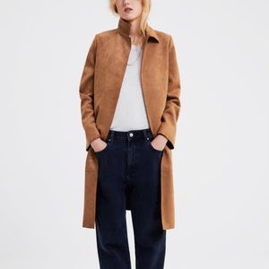 Zara Faux Suede Coat